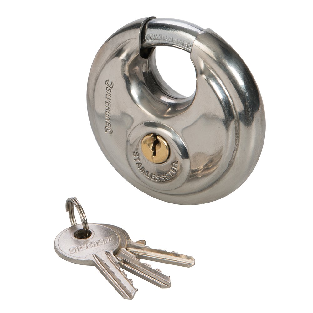 Silverline 292707 Stainless Steel Disc Padlock, 70 mm