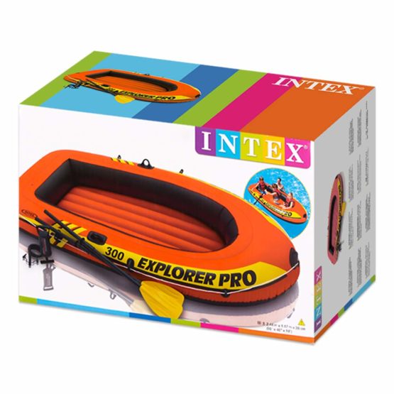 Intex Explorer Pro Inflatable Boat, Boat + Paddles + Pump, Three Person (244 x 117 x 36 cm) - Image 4