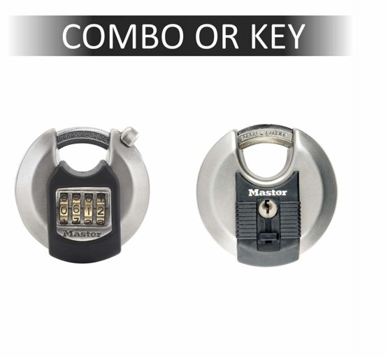 MASTER LOCK Heavy Duty Disc Padlock [Combination] [Stainless Steel] [Outdoor] M40EURDNUM - Best Used for Storage Units, Sheds, Garages, Trailers and More - Image 3