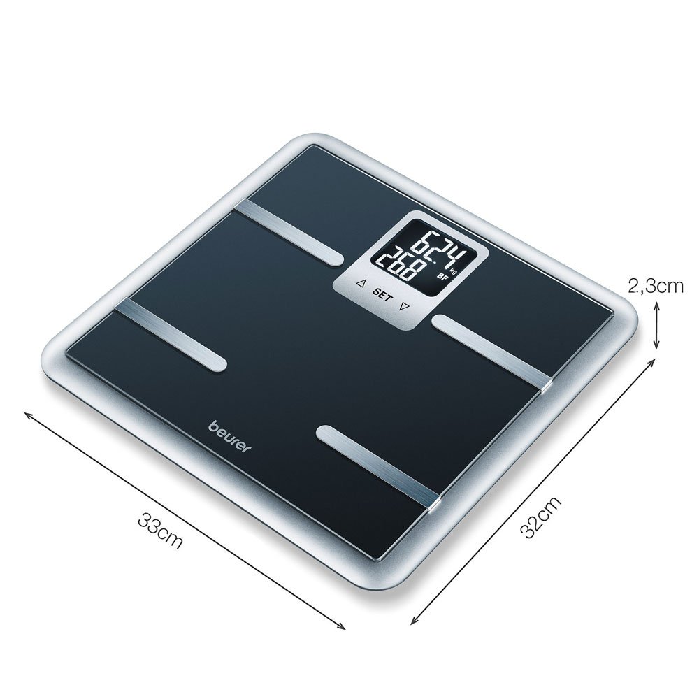 Beurer BG40BLK Diagnostic Bathroom Scales, 2.3 cm x 33 cm, Black - Image 4