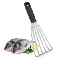 Metaltex Fish turner Plancha, Stainless Steel, Silver, 1.7 x 9.4 x 32.5 cm