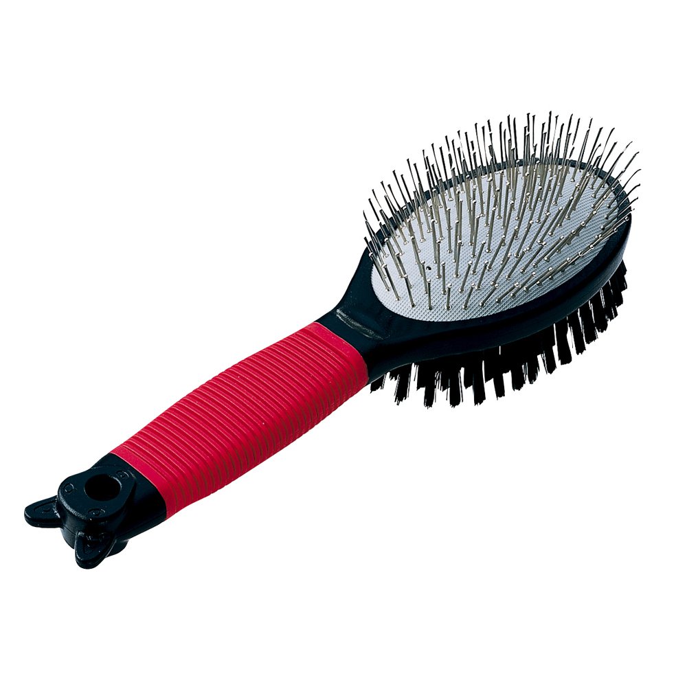 Ferplast Double Sided Brush, Medium, RED, 23 x 6,7 x h 5,5 cm