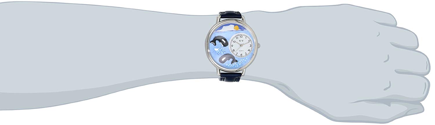 whimsical watches Whales Watch in Silver (Large), White/Multicolour - Image 2