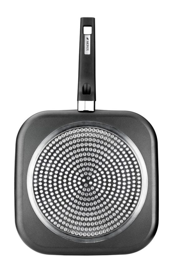 Monix Resistant Plus Aluminium Non-Stick Grill Pan, 28 cm, Black - Image 2