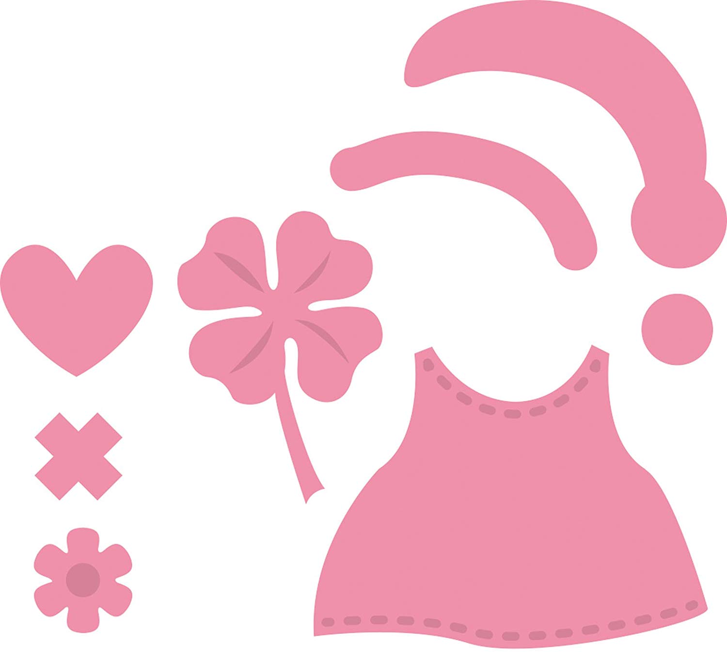 Marianne Design Bear Accessories, Pink, 1.375-Inch to 2-Inch