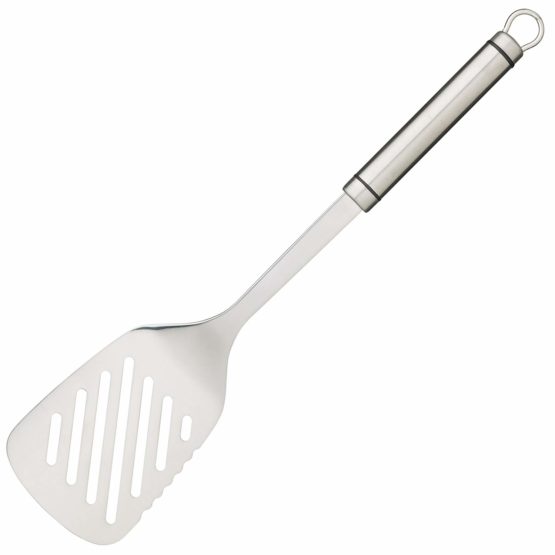 KitchenCraft KCPROST Professional Fish Slice / Slotted Turner, Stainless Steel, 36 cm, Silver