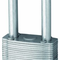ABUS KG ABUS 01243 50mm Long Shackle Eterna Laminated Plated Steel Padlock, Brass, 50 mm