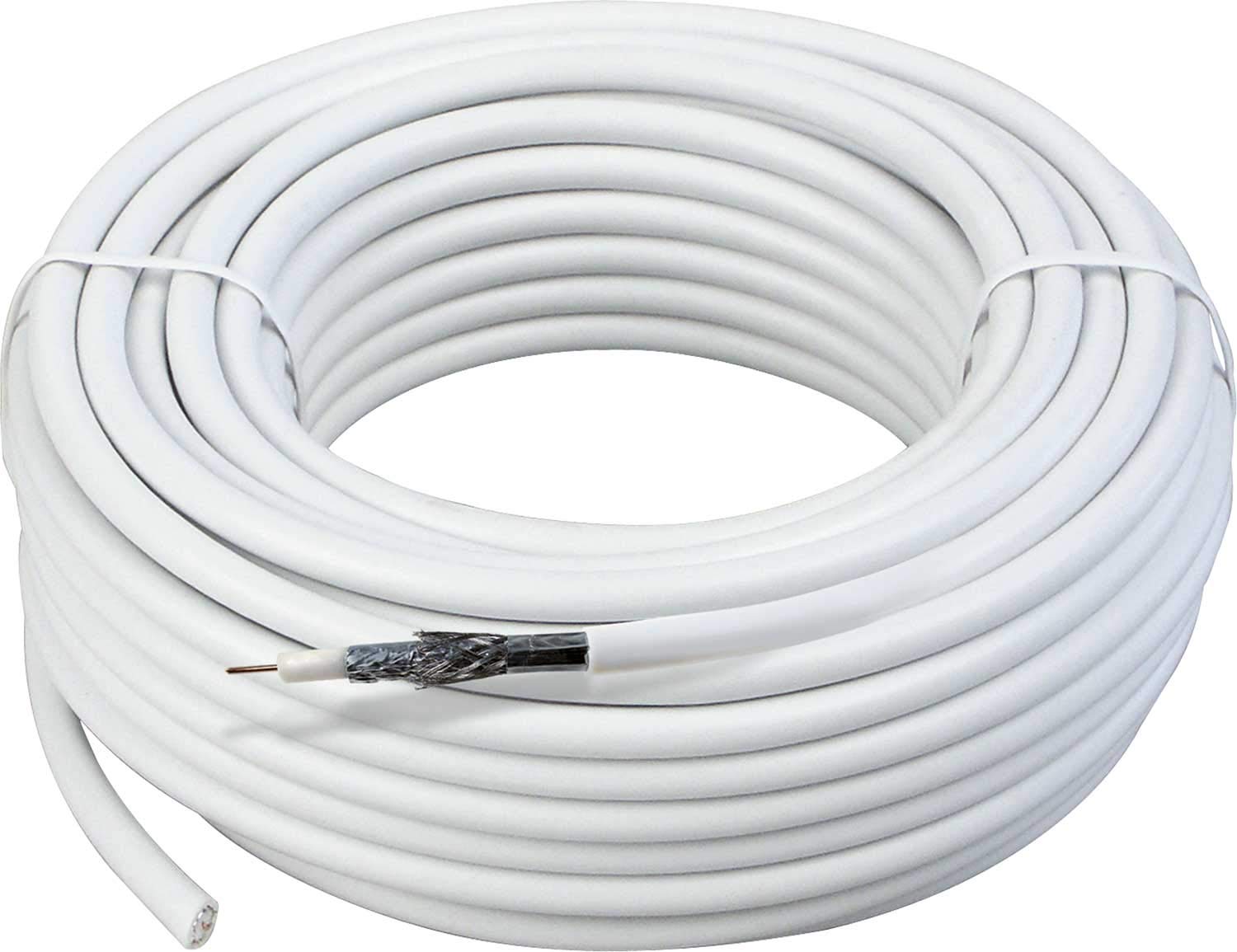 Schwaiger KOX830 012 Satellite Coaxial Cable White, 30 m