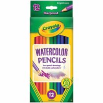 Crayola 12ct Watercolor Colored Pencils, Acrylic, Multicolour, 9.39x17.9x0.88 cm, 12 count (Pack of 1)