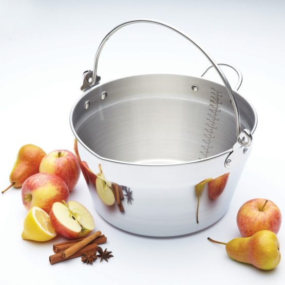 KitchenCraft Home Made Maslin/Jam Pan for Induction Hob with Recipe in Gift Box, Stainless Steel, 9 Litre, Silver - Image 2