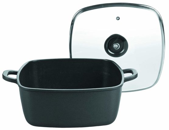 Lacor - 25829 - Square Stewing Pot - Cast Aluminium with Glass Lid - 28 x 28 cm - Image 2