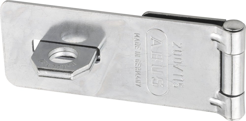 ABUS Hasp 200/115 - Padlock Device - for Hinged Doors - 01620 - ABUS Security Level 2 - Silver, 115mm - Image 2