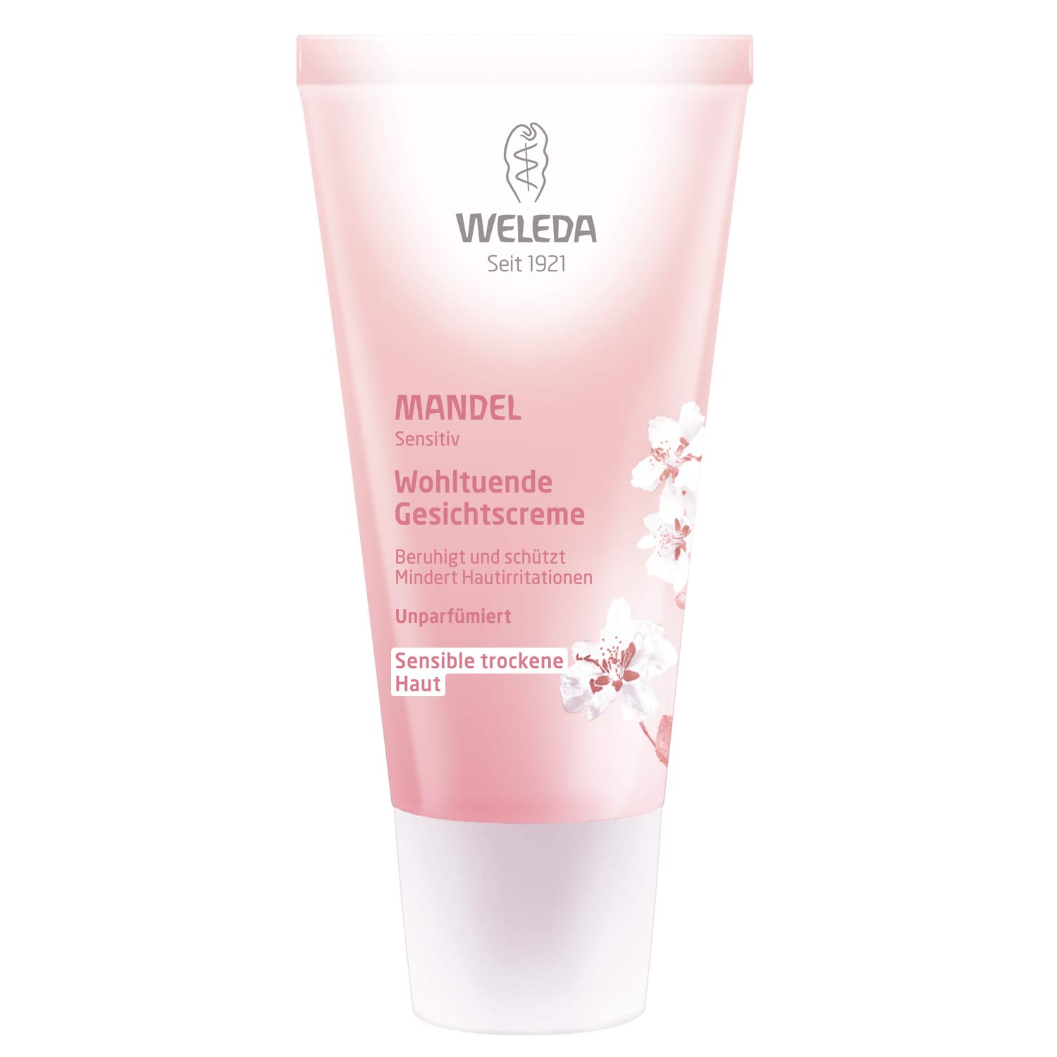 Weleda Sensitive Soothing Moisturiser Light with Almond, Face Cream for Sensitive Skin Fragrance Free