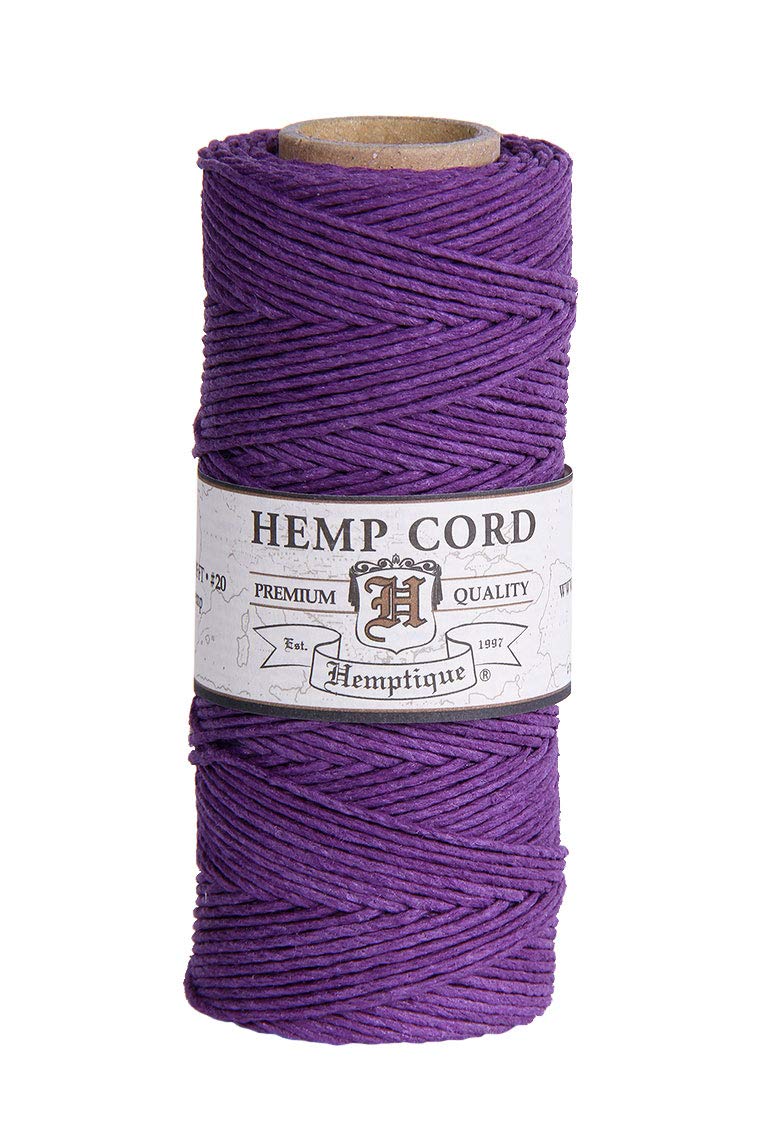 Hemptique Hemp Cord Spool 20lb 205'-Dark Purple, Other, Multicoloured, 6.06 x 6.06 x 11.9 cm, Multicolor