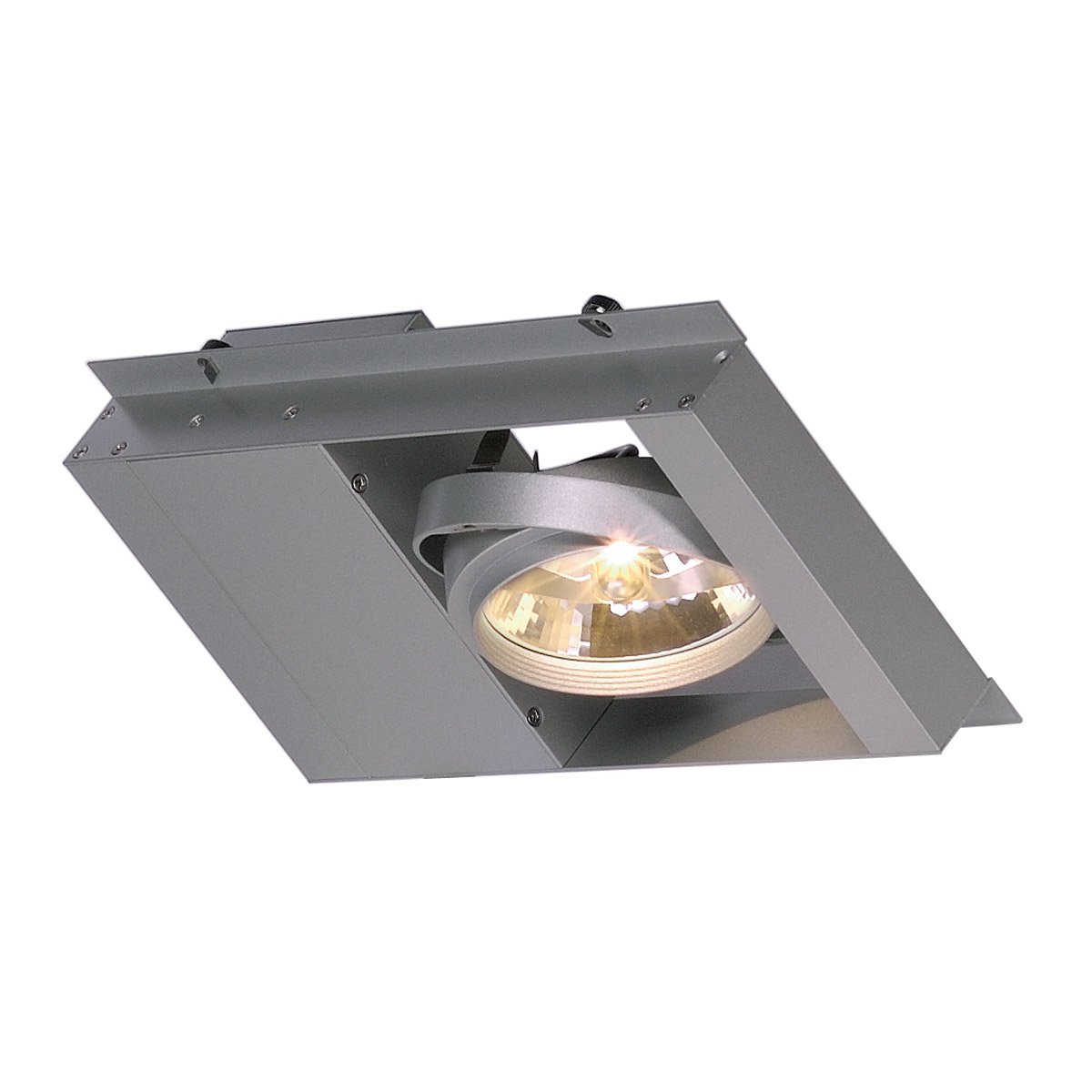 SLV 1er QRB MODUL for AIXLIGHT Pendant System Silvergrey, max. 100W, cardanic, 60°, Aluminium