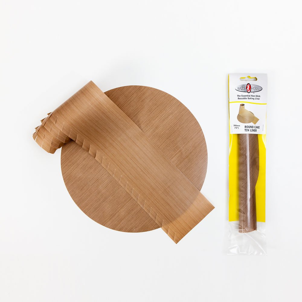 Bake-O-Glide Multigrade Round Cake Tin Liner, Pre-Cut Circle and Wall Side Liner, 9" / 225mm, Brown