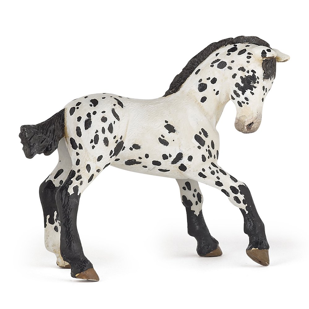 Papo - Black Appaloosa Foal - Realistic Figurine - for Ages 3+ - Horses Collection - Hand Painted, 1