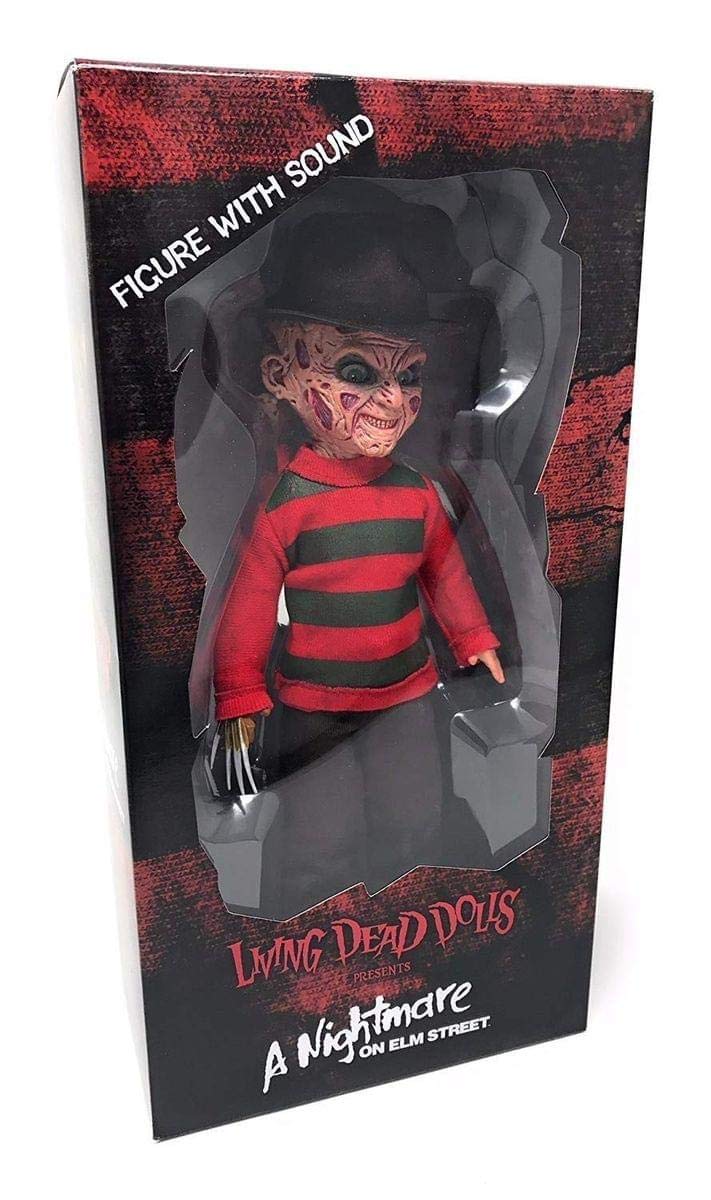 Living Dead Dolls Presents Freddy Krugger with Sound, Red, Green, Brown, 10 inches - Image 3