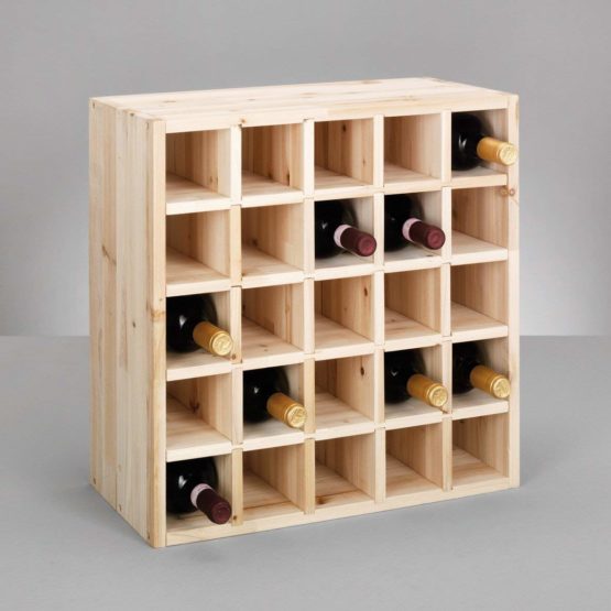 Zeller 13172 Wine Rack 52 x 25 x 52 cm Natural Wood - Image 4