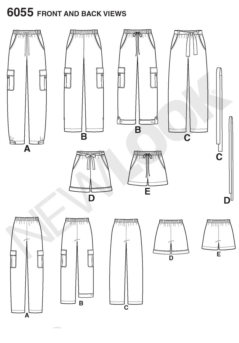 New Look Sewing Pattern 6055: Misses' Pants & Shorts, (6-8-10-12-14-16), Paper Cardboard, White, one Size - Image 3