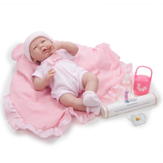 JC Toys 18780 La Newborn Baby Doll, Pink, 15.5" - Image 3