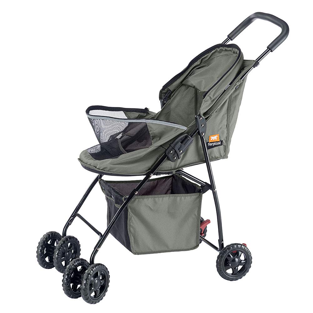 Ferplast Stroller for small dogs GLOBETROTTER Folding stroller for small, 1 Unité (Lot de 1), Black
