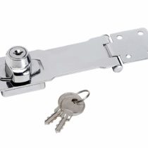 Master Lock 725EURD Door Glasp on Hasp with Key Lock, 11.8 x 4.1 cm