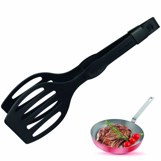 Westmark Double Spatula/Serving Tongs, Length: 28.9 cm, Plastic, Duetto Flonal, Black, 21002260