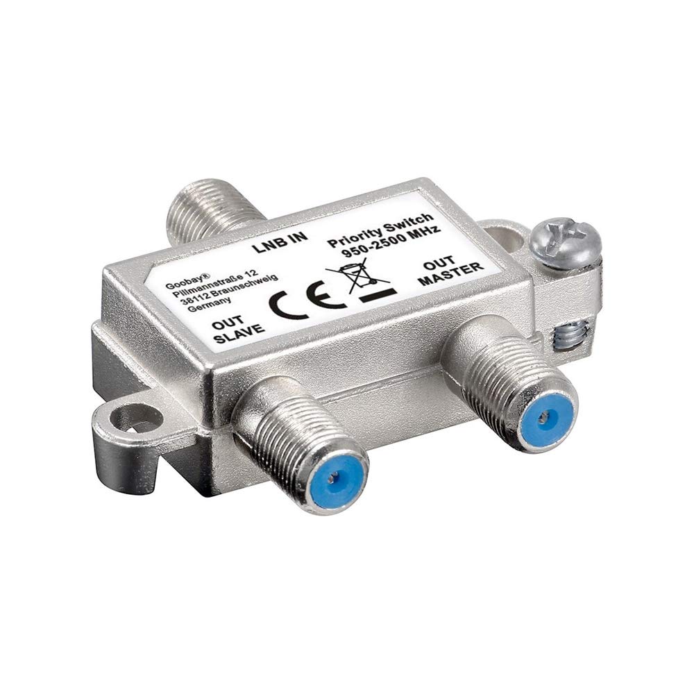 Goobay 51445 SAT Priority Switch, 1 item, silver