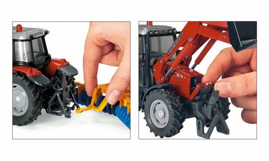 Siku B0009JJN32 Farmer Massey Ferguson with Front Loader Fork, Red - Image 2