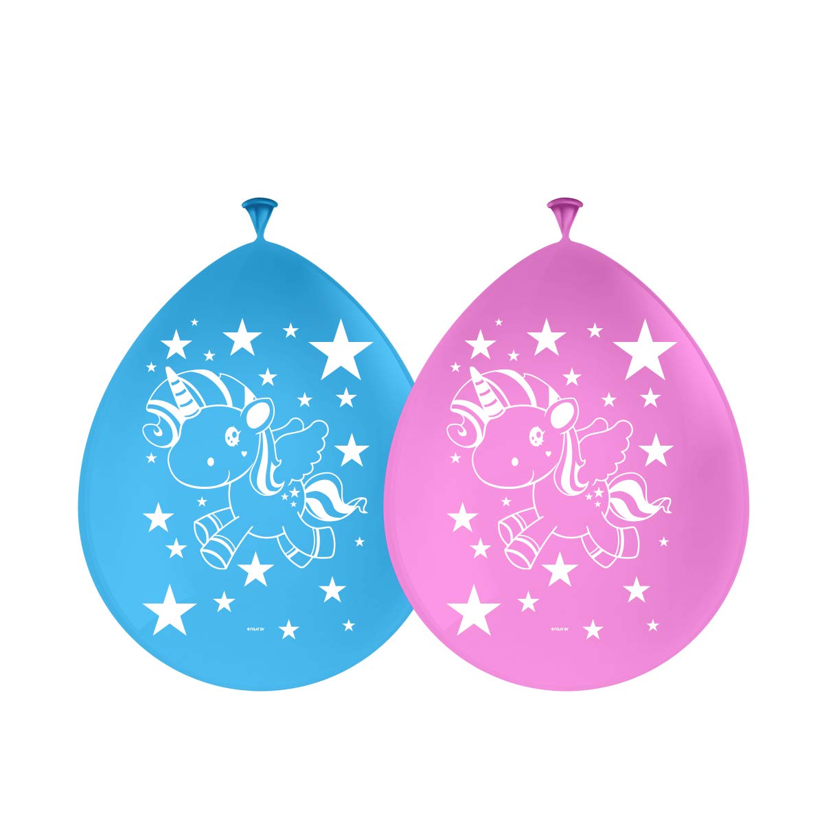 Folat Balloons with Unicorn - 8 pieces, Multicoloured, 30 cm