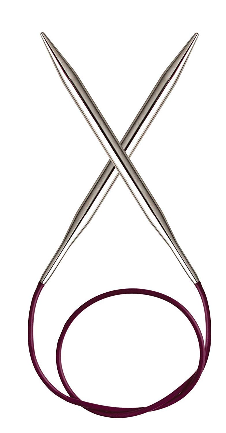 KnitPro Nova Fixed Circular Needles 16" (40cm), Silver, 3.75 mm