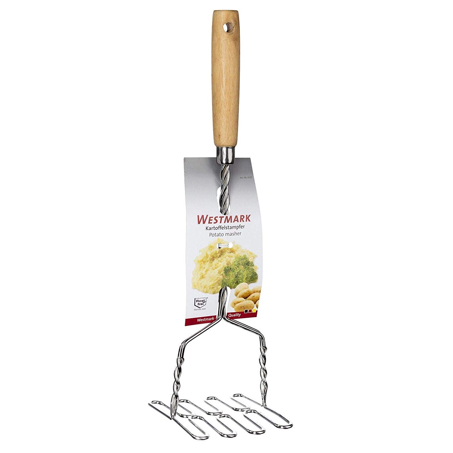 Westmark Stainless Steel Potato Masher, Silver/Beige, 34 x 11.5 x 8.5 cm - Image 4