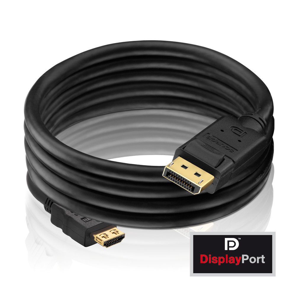 PureInstall PI5100-020 DisplayPort to HDMI Cable (DisplayPort Male (20pin) to HDMI-A Male (19pin)), Certified, 2 m, Black - Image 4