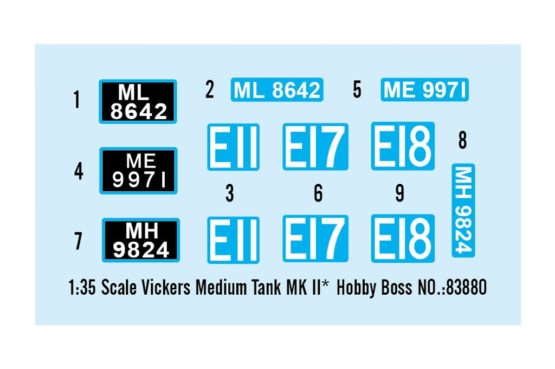 Hobbyboss 83880 1:35 Scale Vickers Medium Tank MkII Plastic Model Kit - Image 3