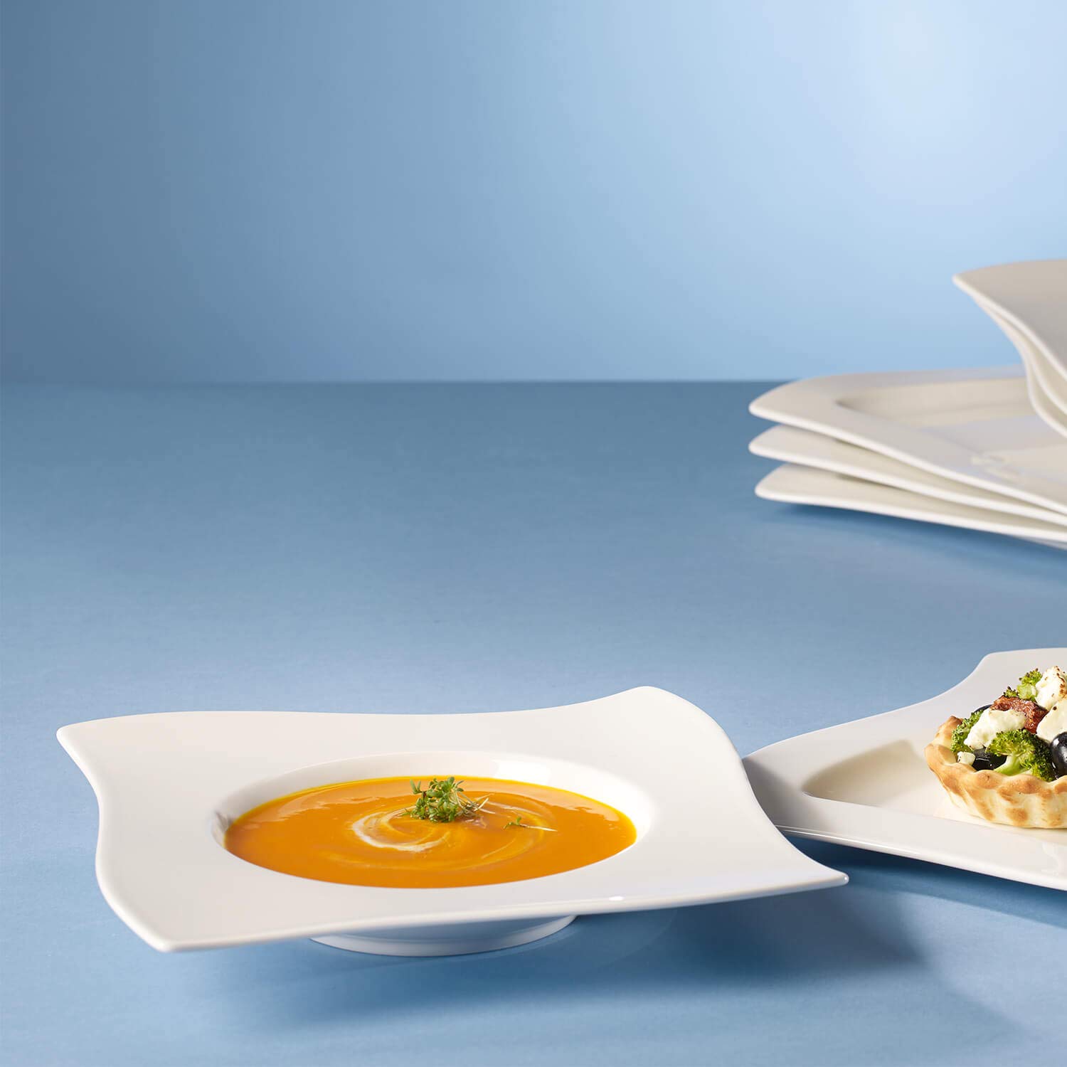 Villeroy & Boch NewWave Soup Plate, Premium Porcelain, White, 24 cm - Image 3