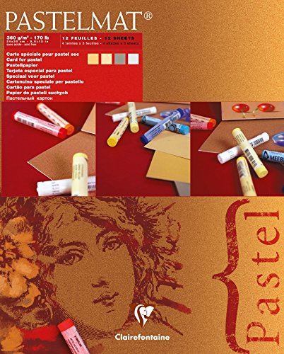 Clairefontaine, Ref 96017C, Pastelmat Pastel Card Pad No.1 (12 Sheets), 360gsm Card, 24 x 30cm, Assorted Colours - Image 3