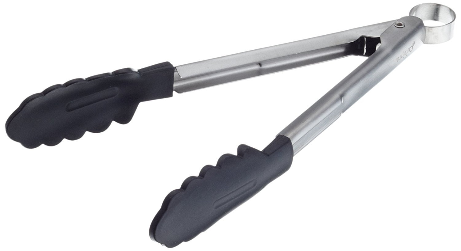 Cuisipro Commercial-Quality Lockable Stainless Steel Tongs with Heat-Resistant Silicone Tips for Cooking and Serving 24 cm / 9.5 inch