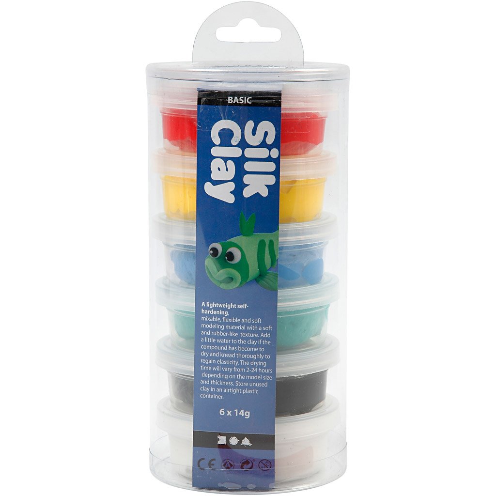 Create Crafts Creativ 6 x 14 g Silk Clay Assorted Colours, Standard, Multicolor - Image 2