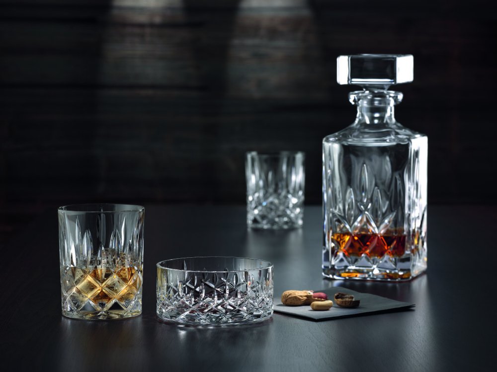 Spiegelau and Nachtmann Crystal Glass Set 1 Decanter + 2 Whisky Cups Transparent, 3-Piece Set (1-Pack) - Image 3