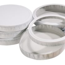 Folia 995 Cheese Boxes Diameter x 15.3 cm – 10 Pair Pack – White