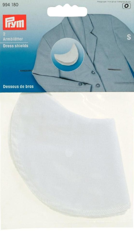 Prym Dress Shields Size S White 100% Cotton