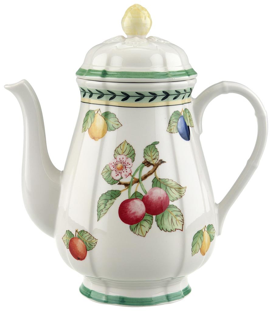 Villeroy & Boch 1022810100 French Garden Fleurence Coffee Pot, 1.25 Litre, Premium Porcelain, White/Multicoloured
