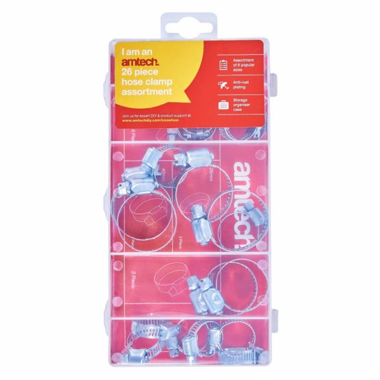 Amtech S6290 Assorted Hose Clamp, Jubilee Clips, 26-Piece, One Size - Image 3