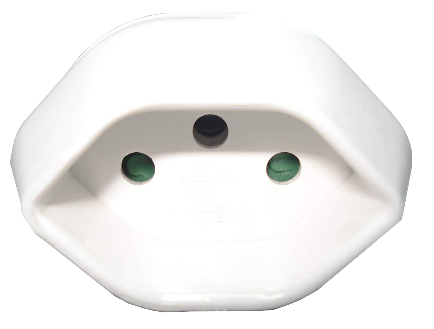 INDIPC 5002821 Adapter with French Male/Swiss Female Plugs White