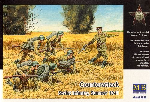 Masterbox 1:35 Scale Counterattack Soviet Infantry, Summer 1941" Assembly Parts