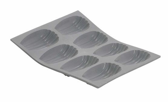 De Buyer 1832.21D Elastomoule Silicone Baking Mould - 8 Madeleine Cakes, Mould 3 cl Capacity