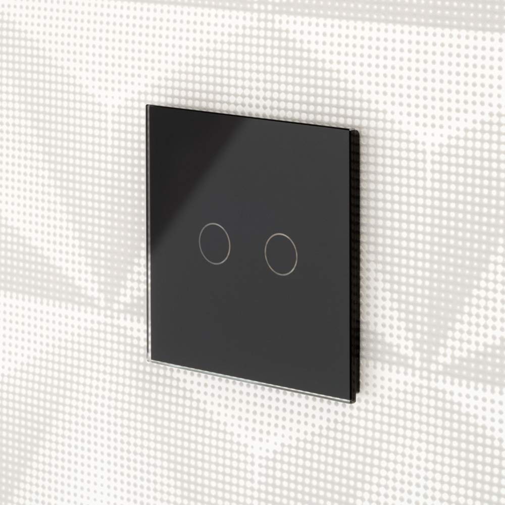 Retrotouch W Stunning Innovative Designer Range Wireless 1-Gang 2-Way Touch and Remote Light Switch, Black Glass - Image 3