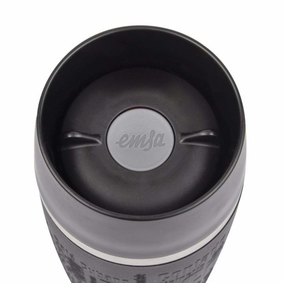Emsa Vacuum Travel Mug 12.2 fl . in black, Stainless Steel, 1 Count (Pack of 1) - Image 3
