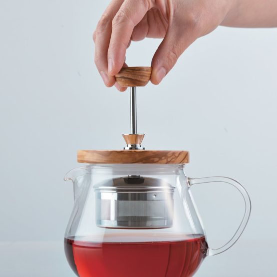 Hario CD Tea Pot Olive Wood 700 ml, Glass, Transparent - Image 3